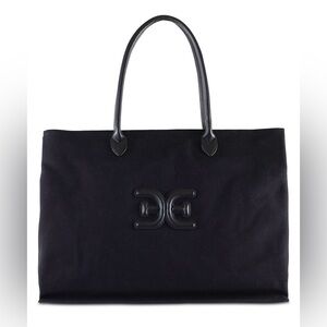 Sam Edelman Cooper Canvas Logo Tote. Black.